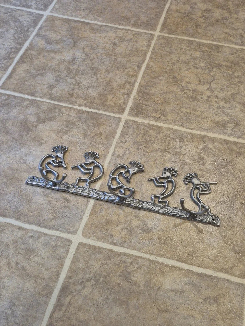 Metal Kokopelli Wall Hanger - Silver Home Wall Decor